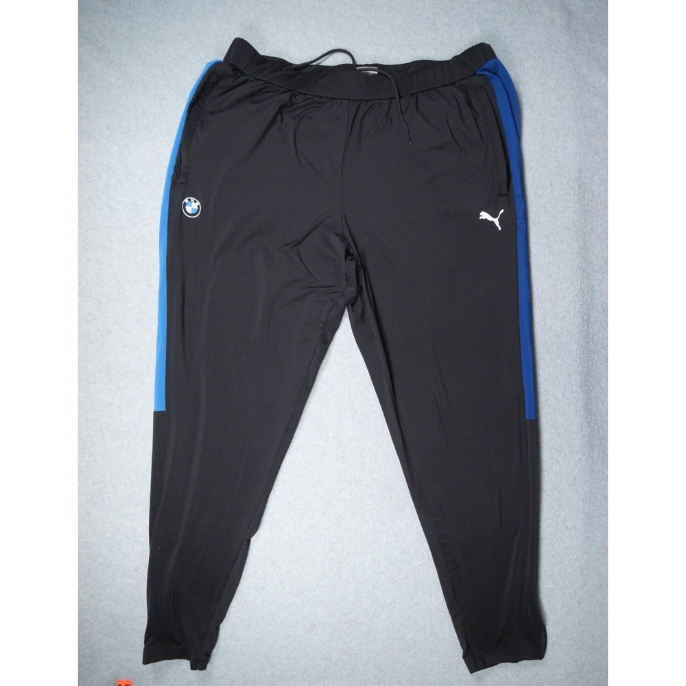 Puma Track Pants‎ Mens XXL Black Blue BMW Motorsport Athletic Jogger Training
